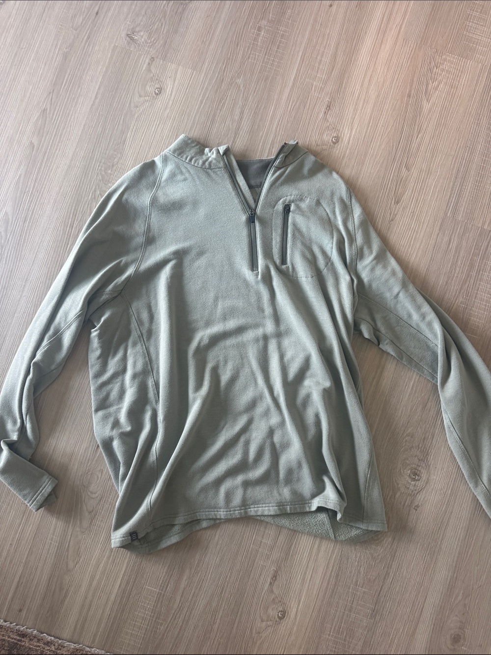 Free Fly Men's Quarter-Zip Sweater Pullover - Sage Green
